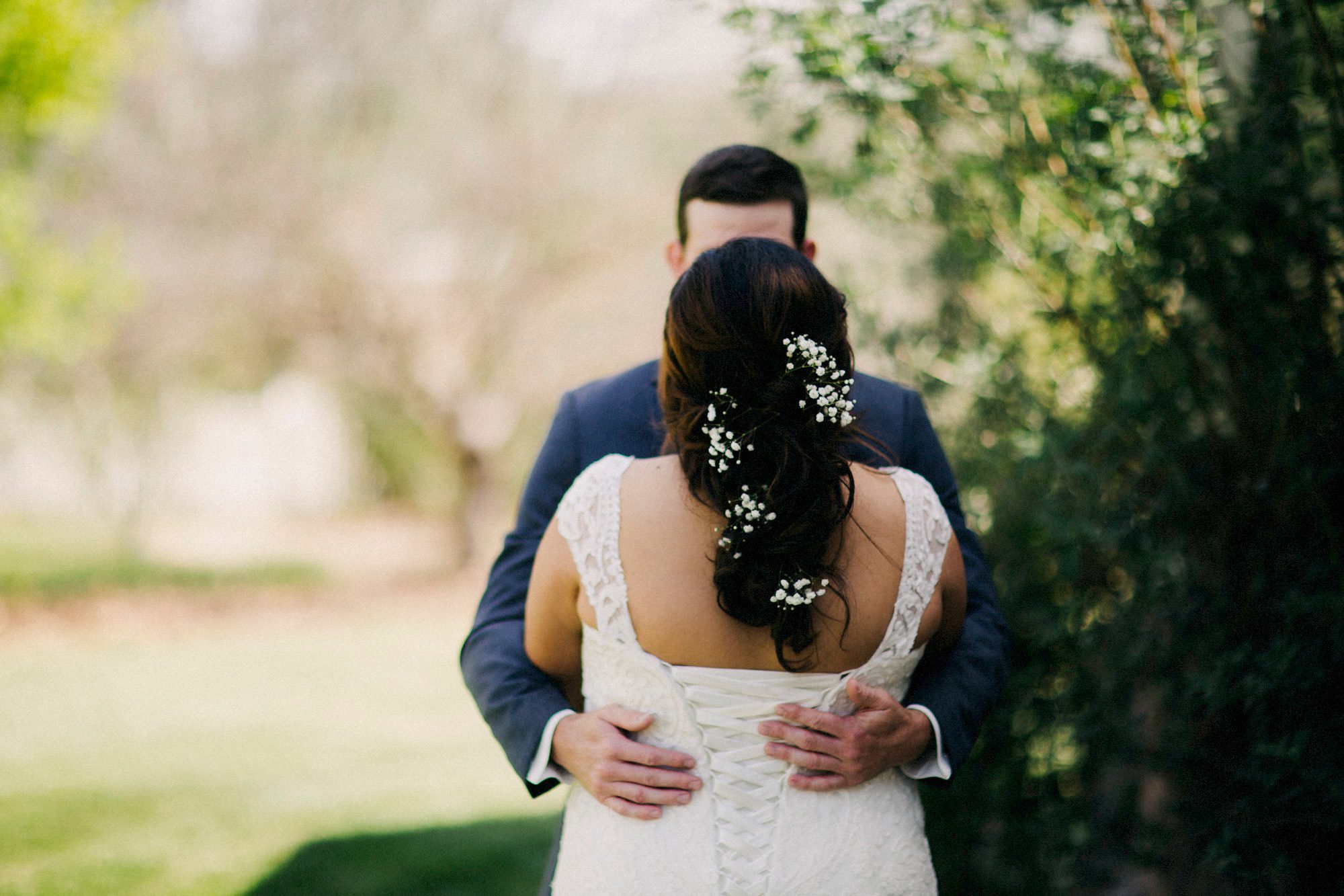 bride and groom at the grace marlin estate and gardens wedding by san luis obispo wedding photographer sarah kathleen