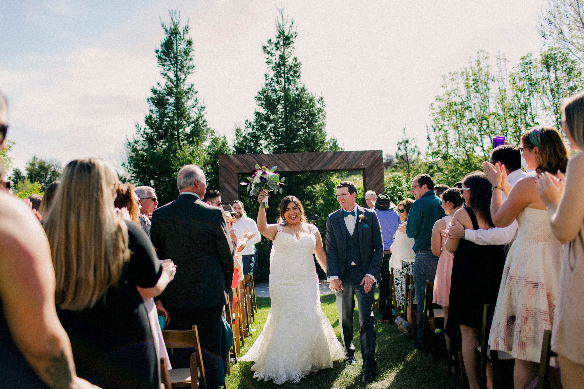 bride and groom ceremony at the grace marlin estate and gardens wedding by san luis obispo wedding photographer sarah kathleen