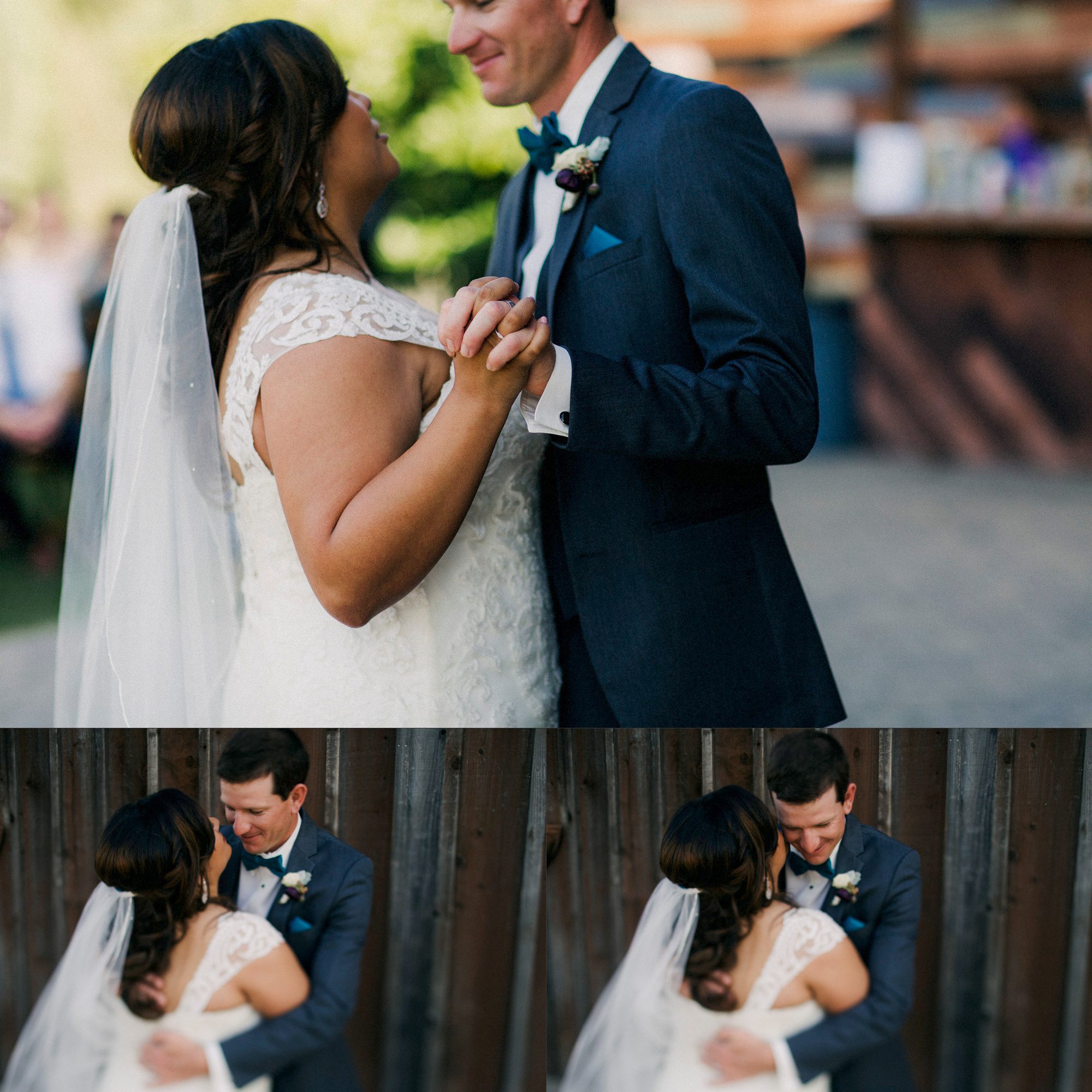 bride and groom first dance at the grace marlin estate and gardens wedding by san luis obispo wedding photographer sarah kathleen